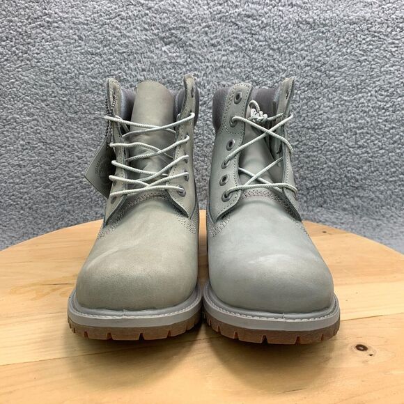 Timberland Premium Womens Size 8 Boots Waterpoof Light Grey Nubuck NEW - Picture 2 of 9